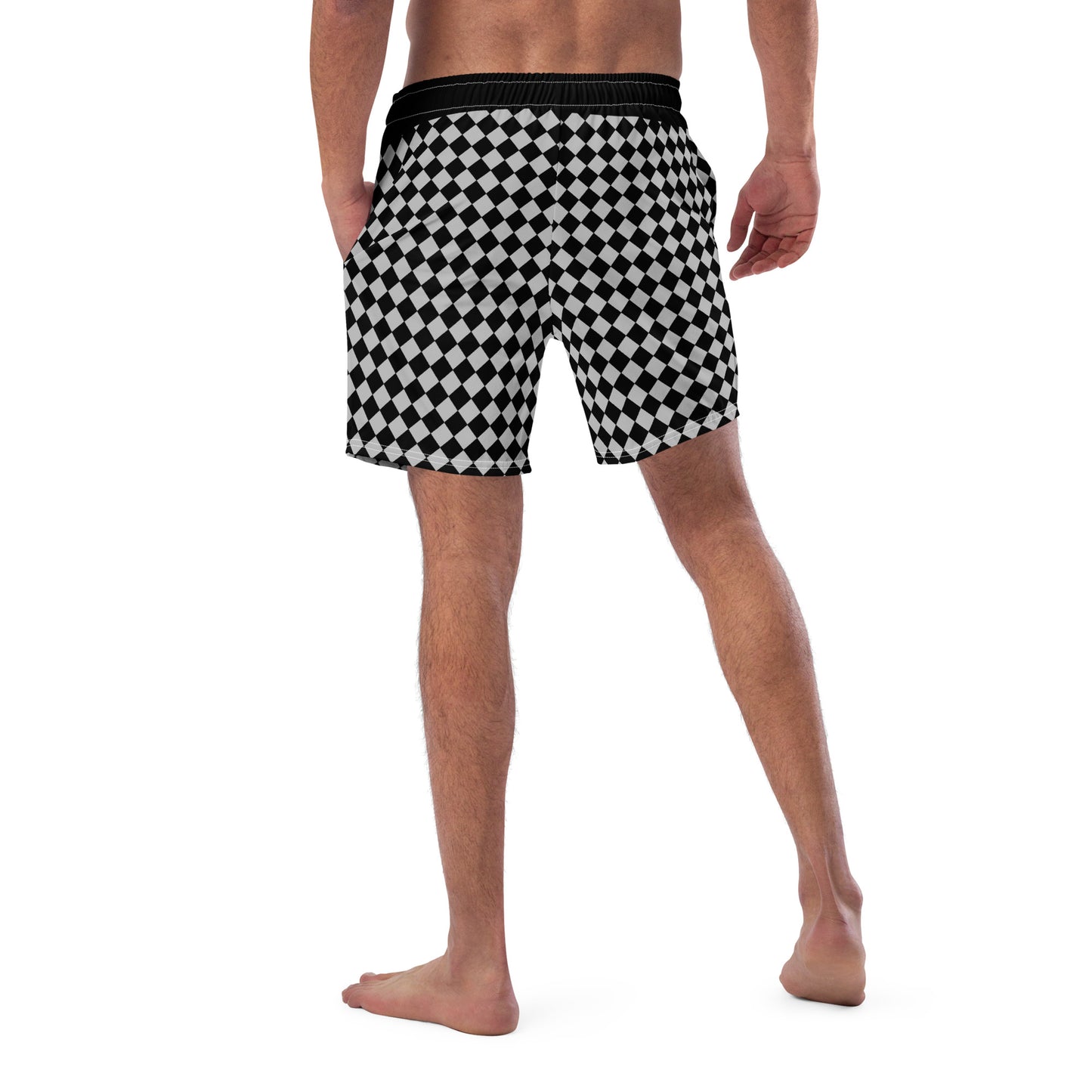 Checkered Men's Swim Trunks