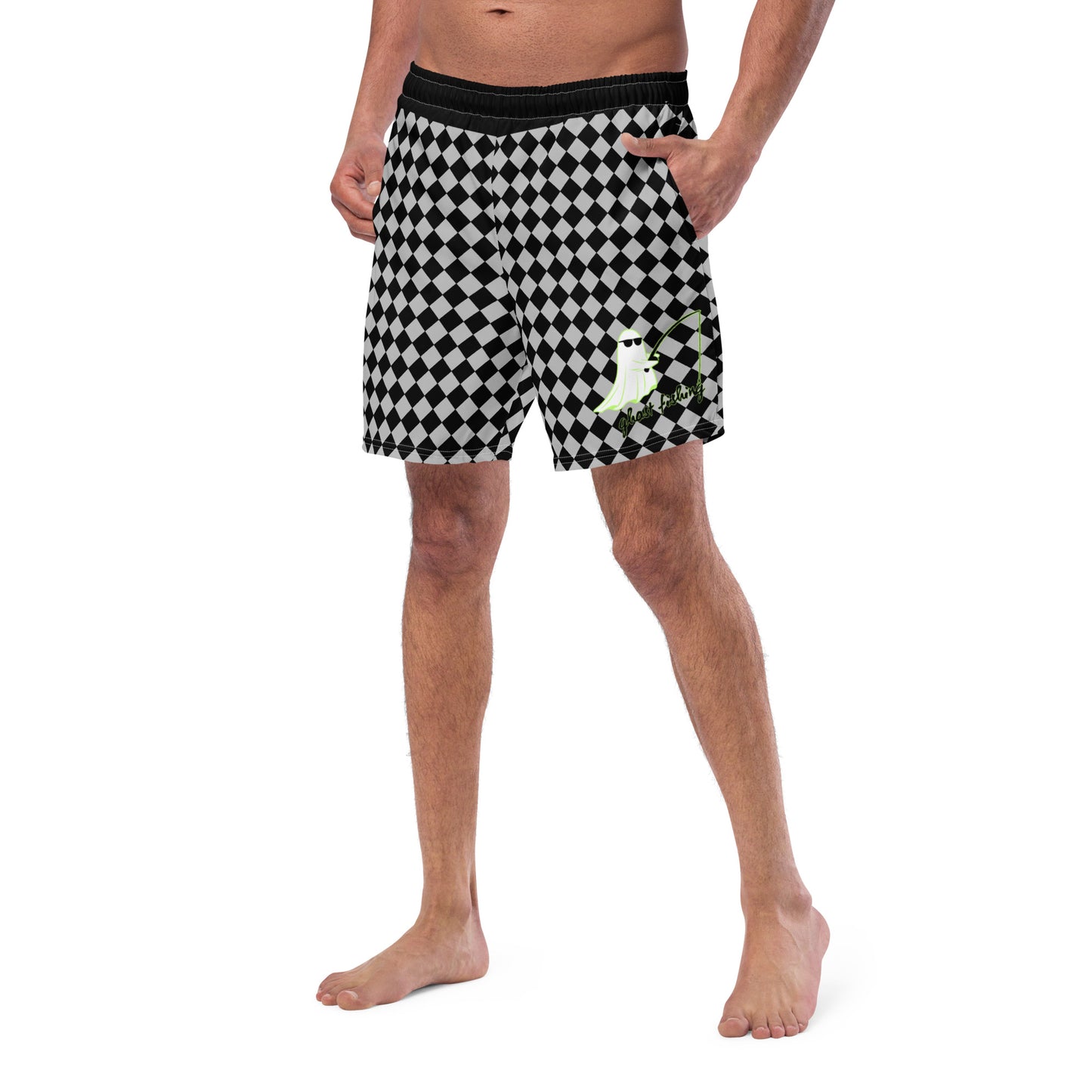 Checkered Men's Swim Trunks