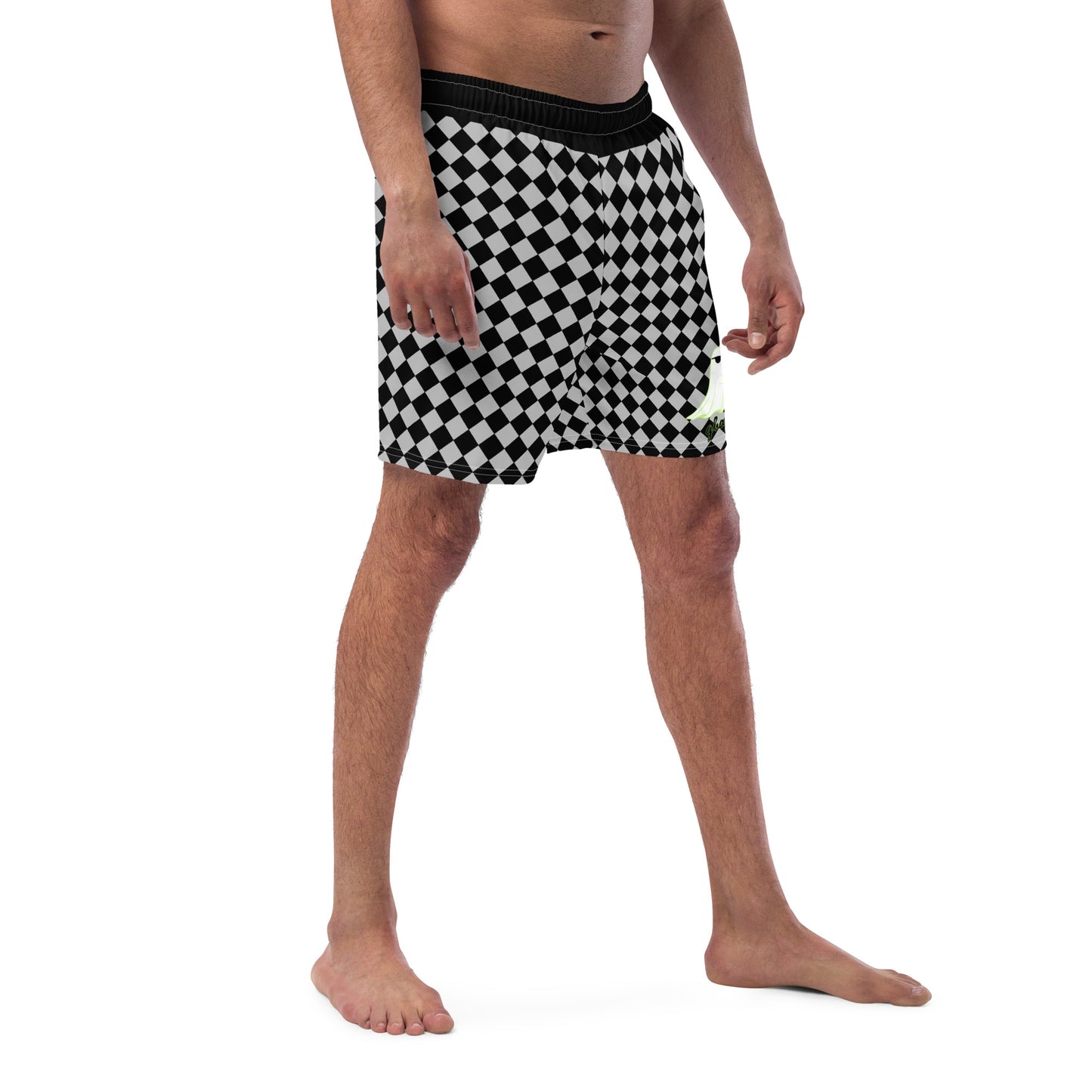 Checkered Men's Swim Trunks