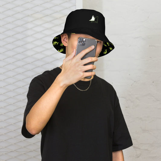 Ghost fish reversible bucket hat