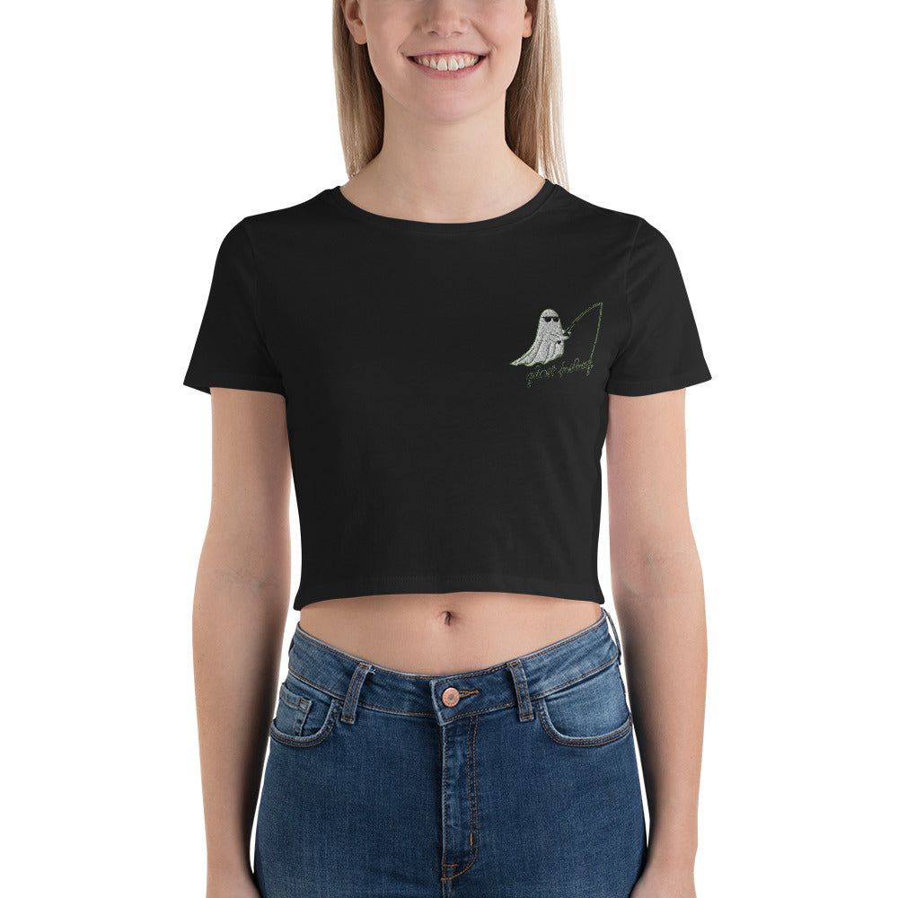 Women’s Crop Tee - Embroidered Logo